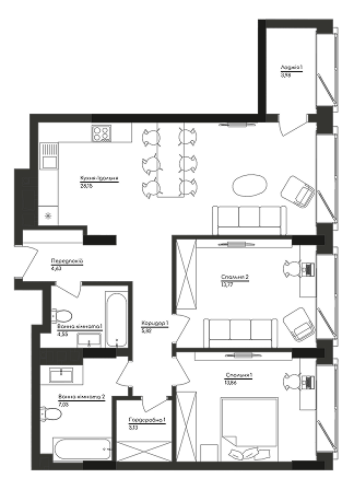 План квартири тип 4
